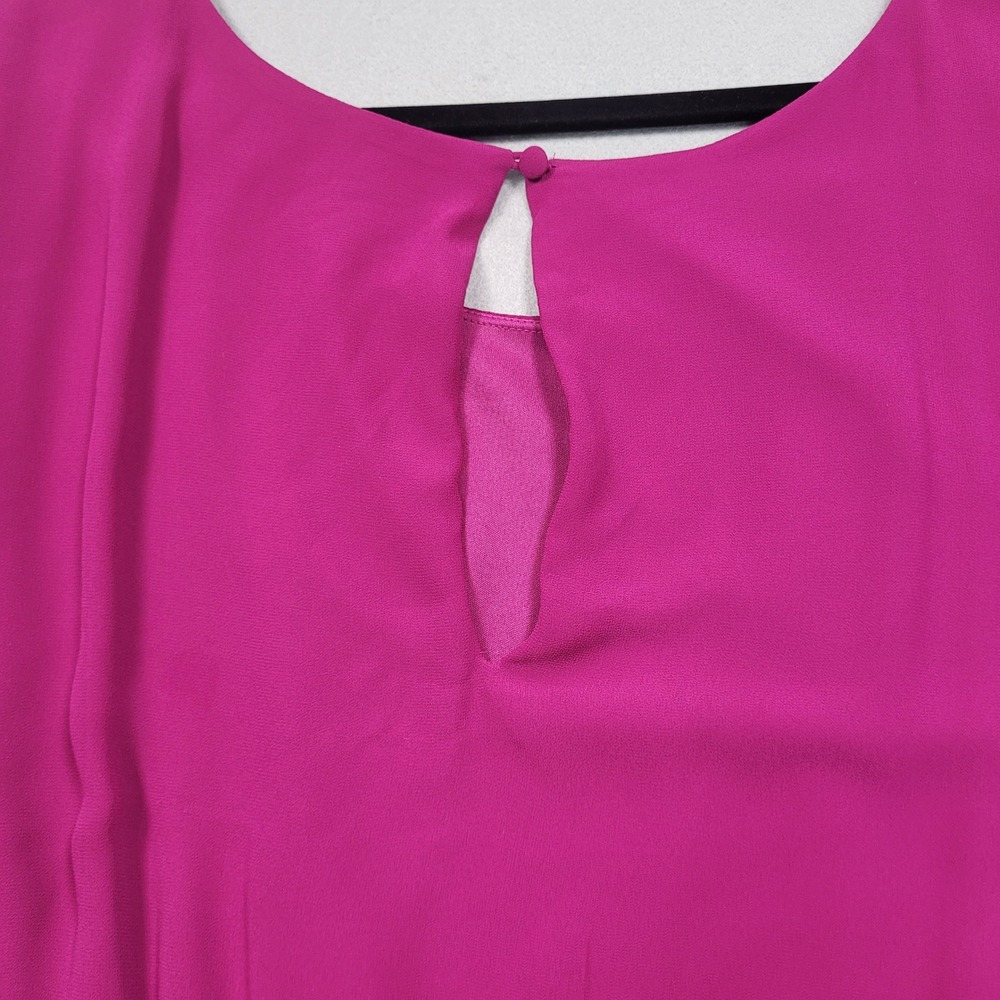 Torrid Women Plus Size 5 Magenta Chiffon Flutter Sleeve Midi Dress 11205818 - Picture 9 of 11